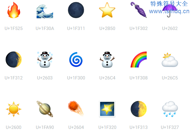 天气emoji表情符号