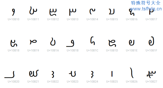 阿维斯塔字母表特殊符号大全