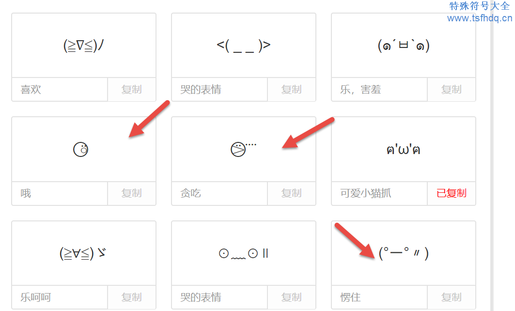 特殊表情符号