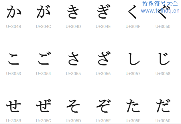 平假名大全