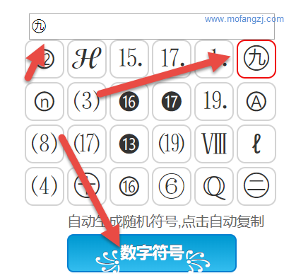 圆圈数字符号
