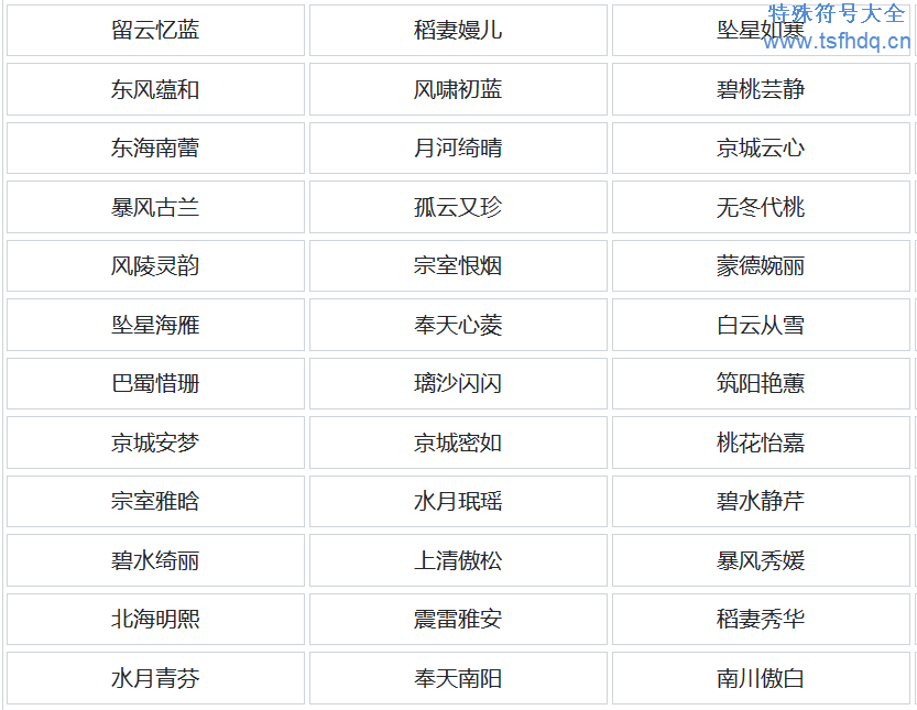 伤感名字