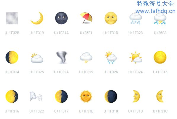天气emoji符号大全